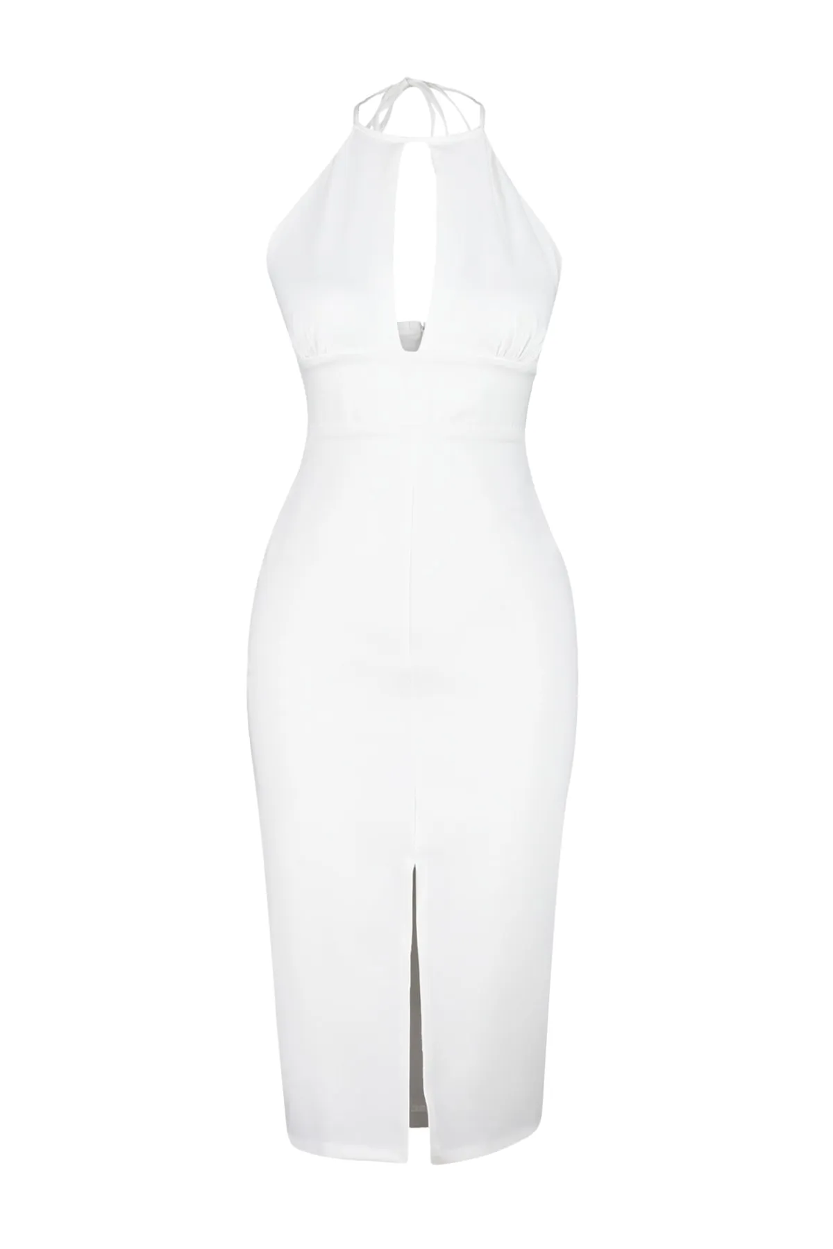 Trendyol Collection  Ecru gewebte Paspelierung Hochzeit/Hochzeit Elegantes Abendkleid TPRSS23EL00119