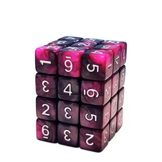 Spielwürfel W6 - Lila Marmor 12 mm (36)