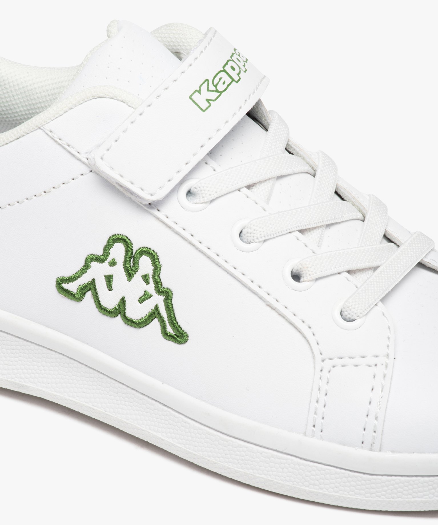 Baskets Garçon à scratch et lacets élastiques - Kappa blanc | GEMO