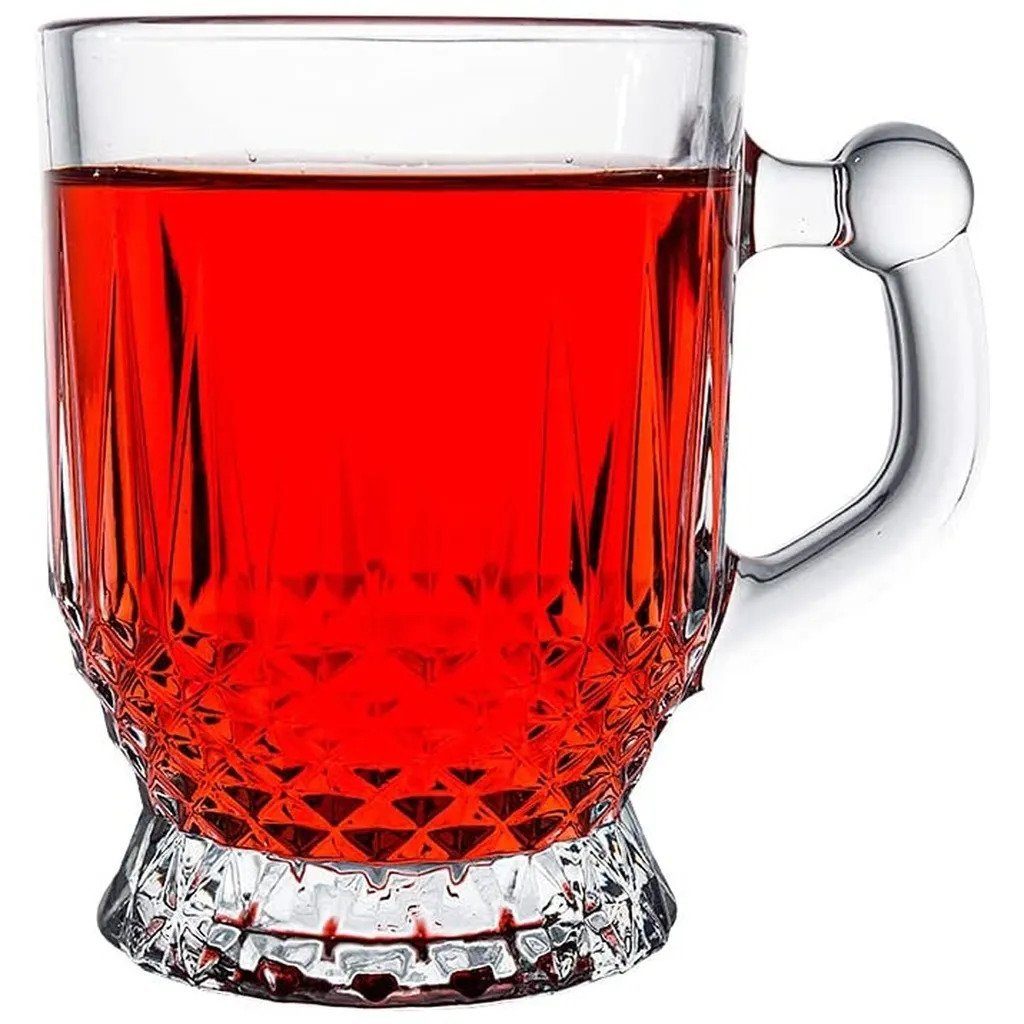 Pasabahce Gläser-Set Coffee-Mugs, Glas, Cup Teeglas Set 6 Teilig, Spülmaschinengeeignet