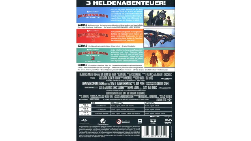 Drachenzähmen leicht gemacht 1 - 3 Movie Collection  [3 DVDs]