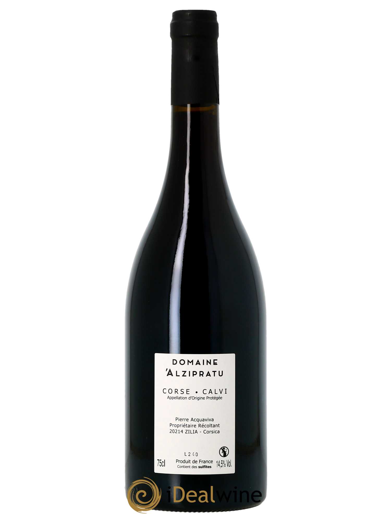 Calvi Iniziu Domaine Alzipratu  2020 - Lot de 1 Bouteille