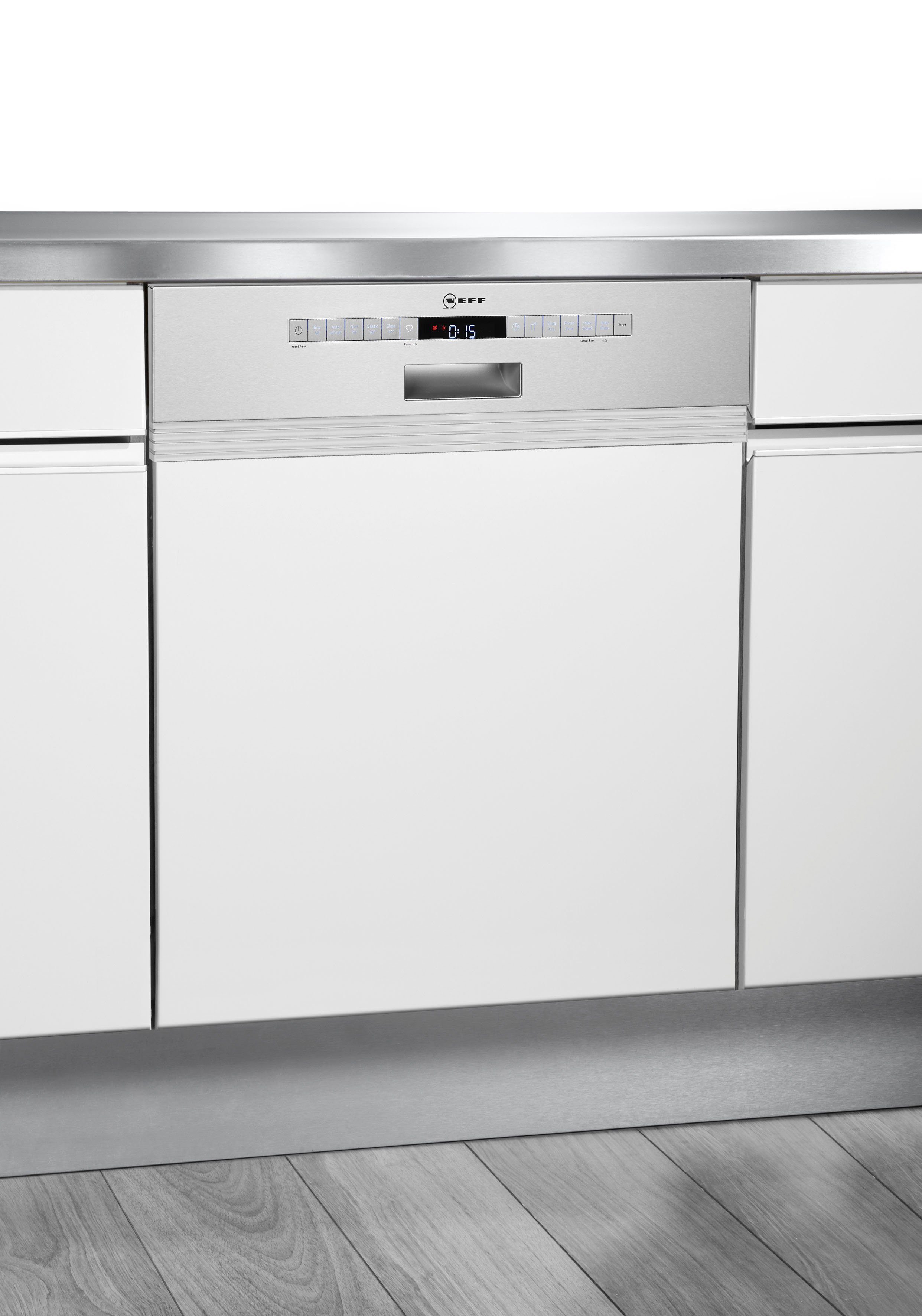 NEFF teilintegrierbarer Geschirrspüler, S145EAS05E, 13 Maßgedecke