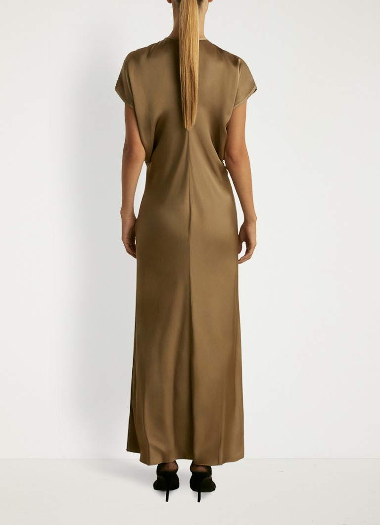 Rochie maxi din satin Kora de Reiss cu crăpătură laterală