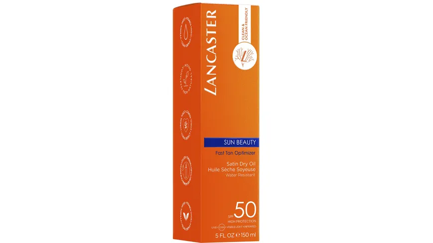 LANCASTER Sun Beauty Fast Tan Optimizer Satin Dry Oil SPF 50 150 ml