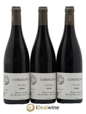 Vin de France Syrah Cordeloux Marie et Pierre Bénetière (Domaine)  2015 - Lot de 3 Bouteilles