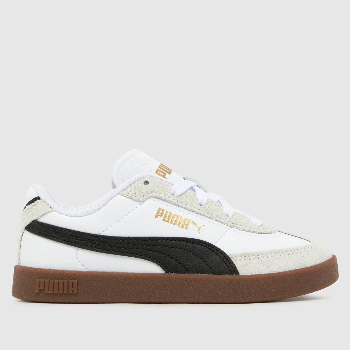 PUMA vita och svarta Club II Era Junior-sneakers
