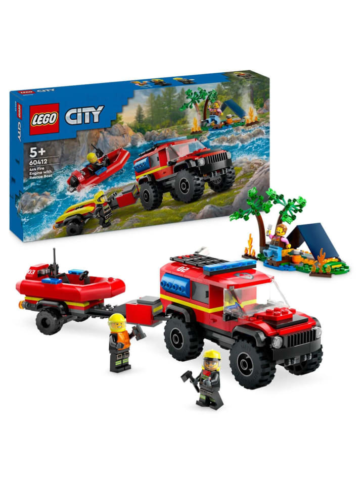 LEGO City Feuerwehrgeländewagen mit Rettungsboot in Mehrfarbig ab 5 Jahre günstig kaufen onesize