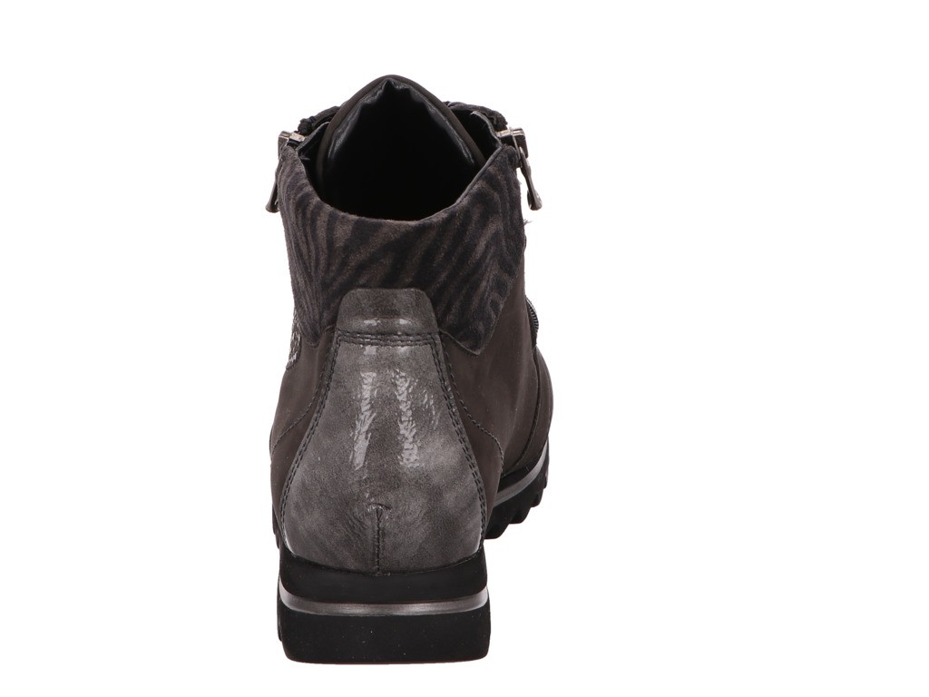 WALDLÄUFER Schnür-Stiefeletten grau DENVER VELOUR OKAPI TAIP.