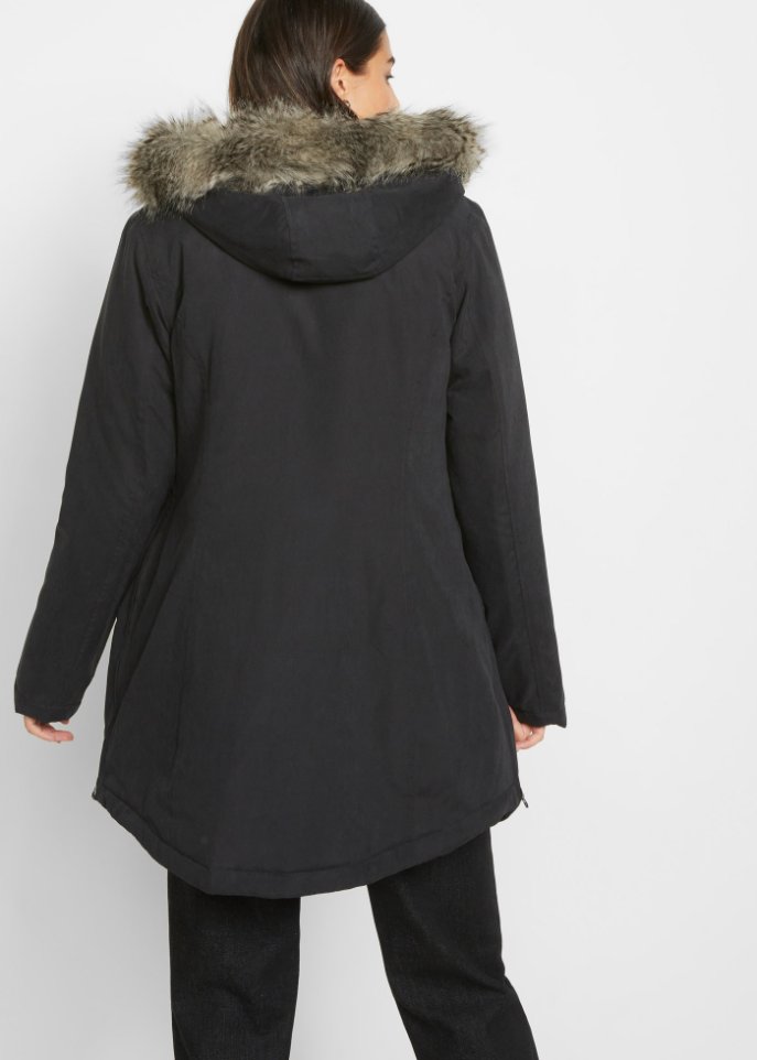Parka mit seitlichen Reißverschluss zur Weitenregulierung