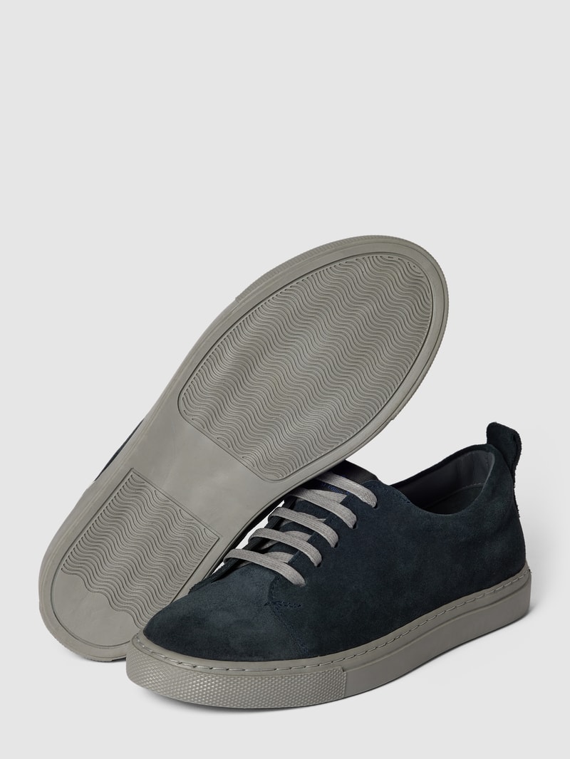 Sneaker aus Leder in marineblau