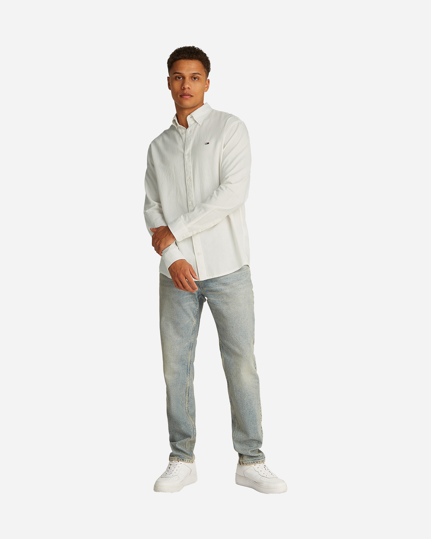 Ľanová košeľa Tommy Hilfiger M DM0DM20875-YBL