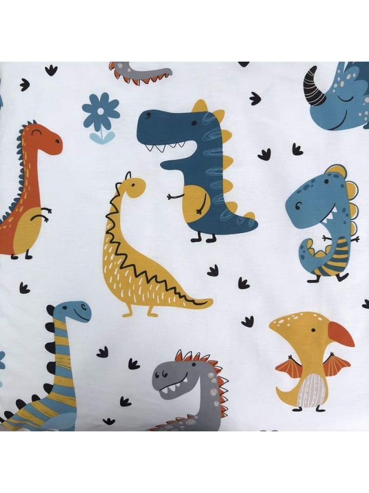 JERRY FABRICS 2-tlg.Set: Babybettwäsche Dino 100 x 135 cm in Bunt günstig kaufen 100