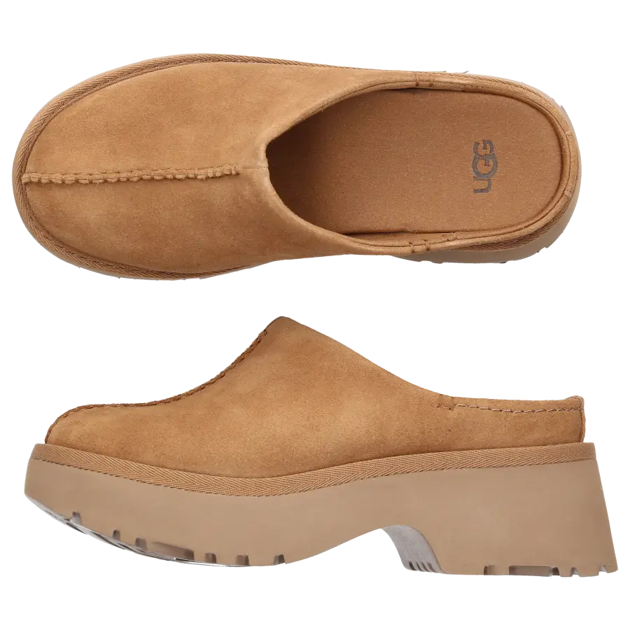 UGG - Clogs NEW HEIGHTS Veloursleder - braun