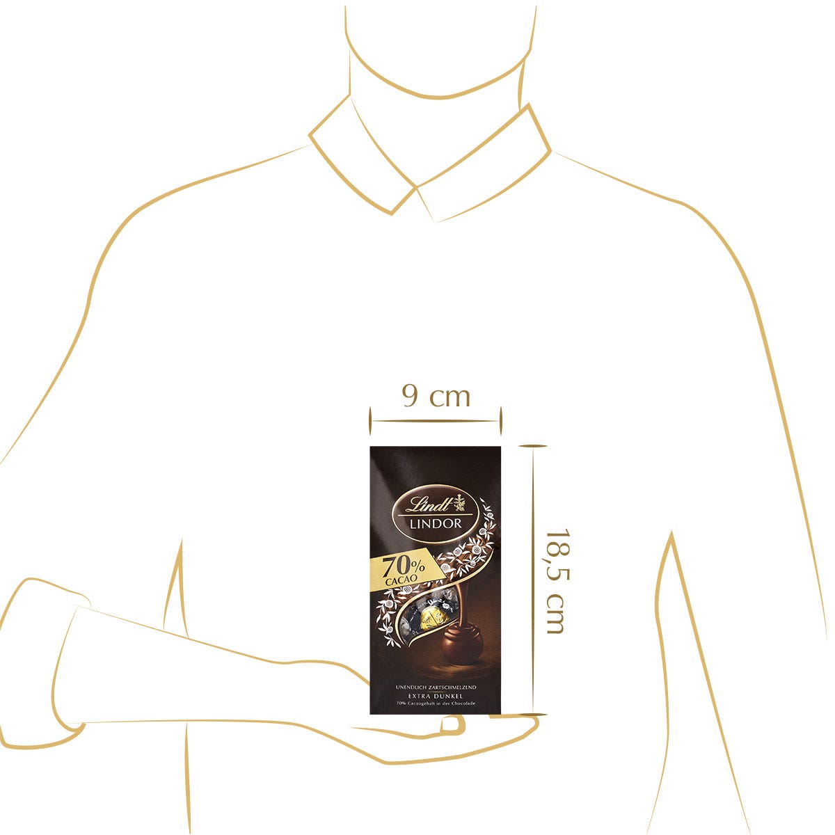 LINDOR Kugel Beutel Extra Dark 70%, 136g