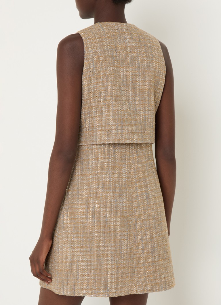 Sandro Mini dress with tweed look and lurex