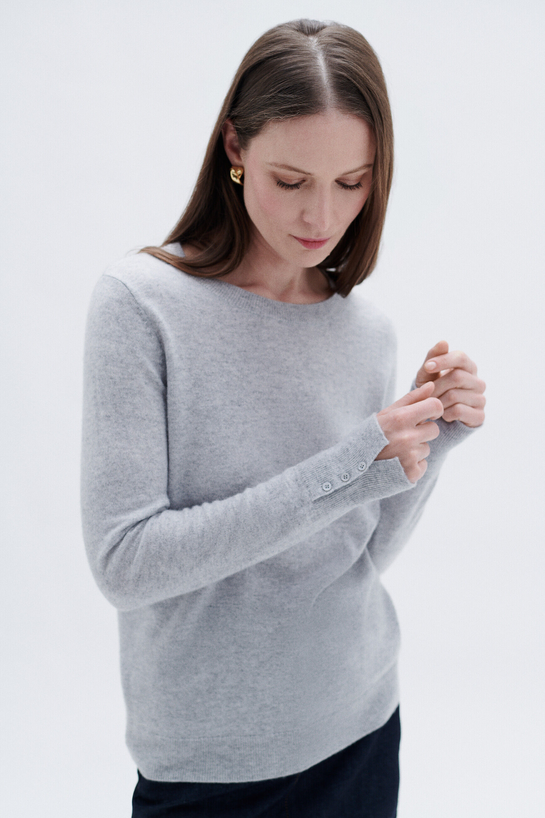 pull magda gris clair femme