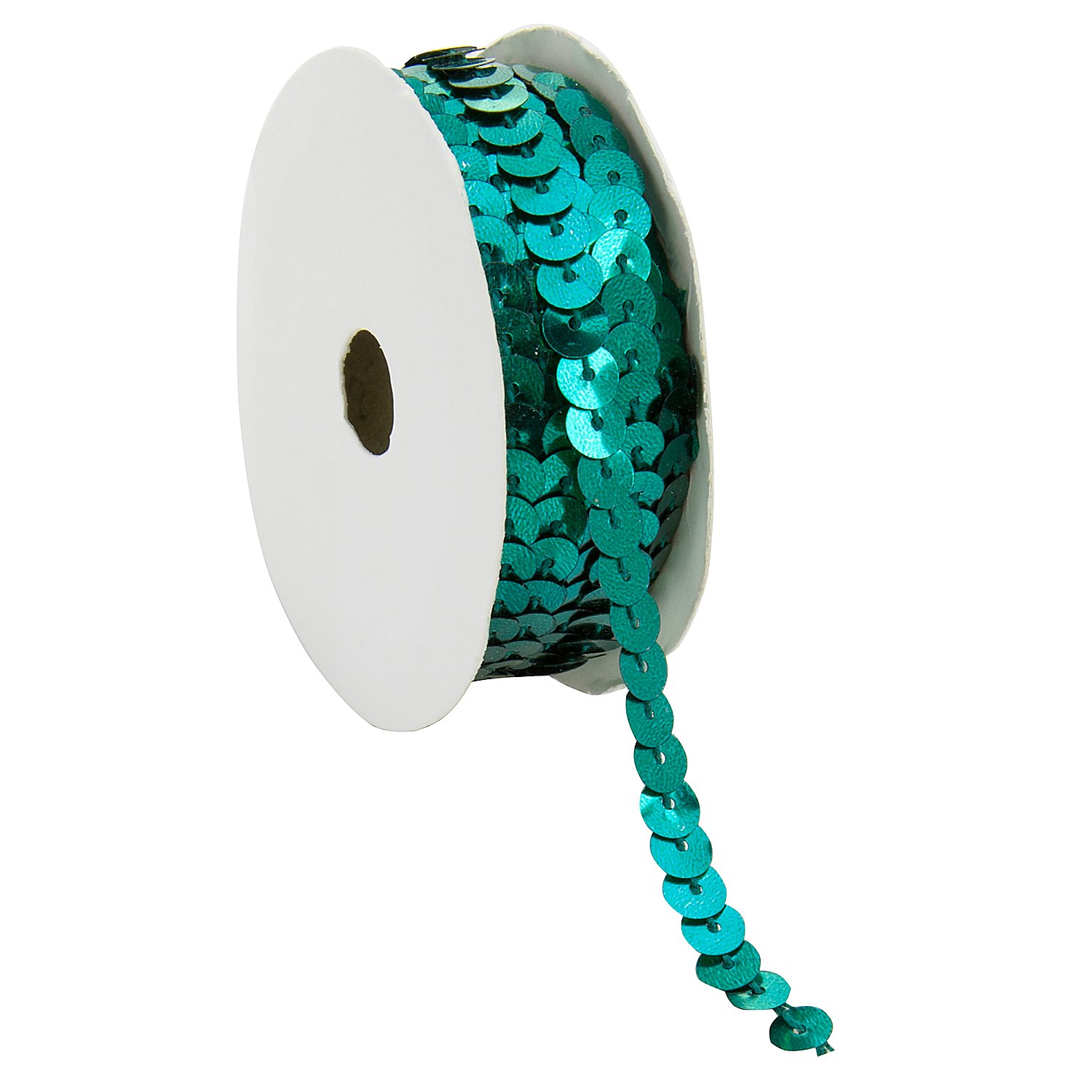 Paillettenband, petrol, Breite: 6 mm, Länge: 3 m