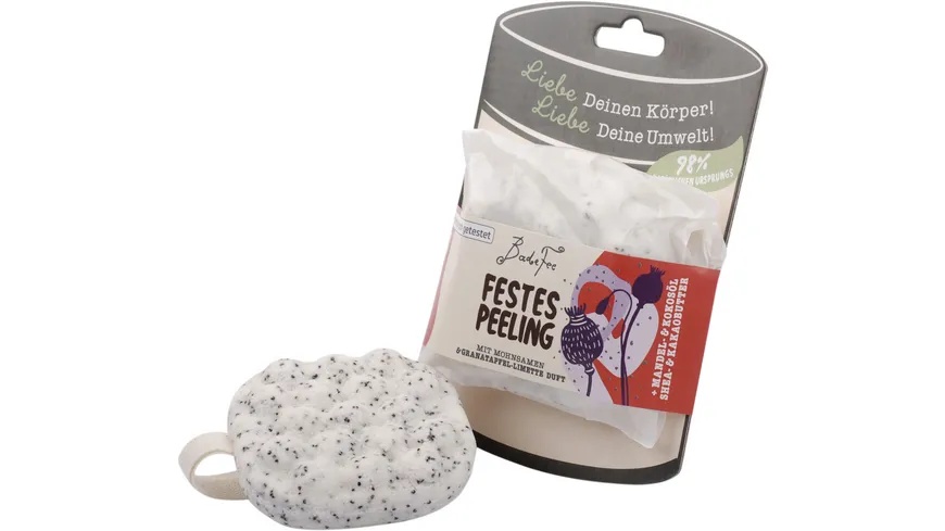BadeFee Festes Peeling Mohnsamen & Granatapfel-Limette 85 g