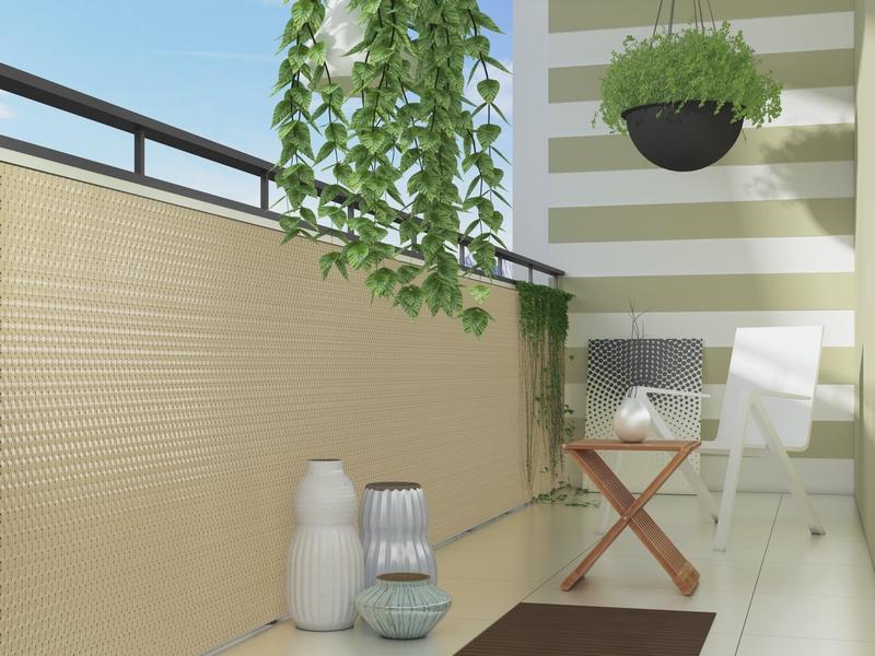 Progresja Polyrattan Balkonichtschutz - Stroh 1m x 3m