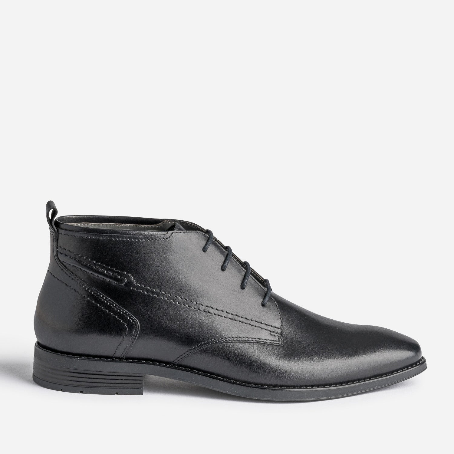 Chukka boots noir en cuir