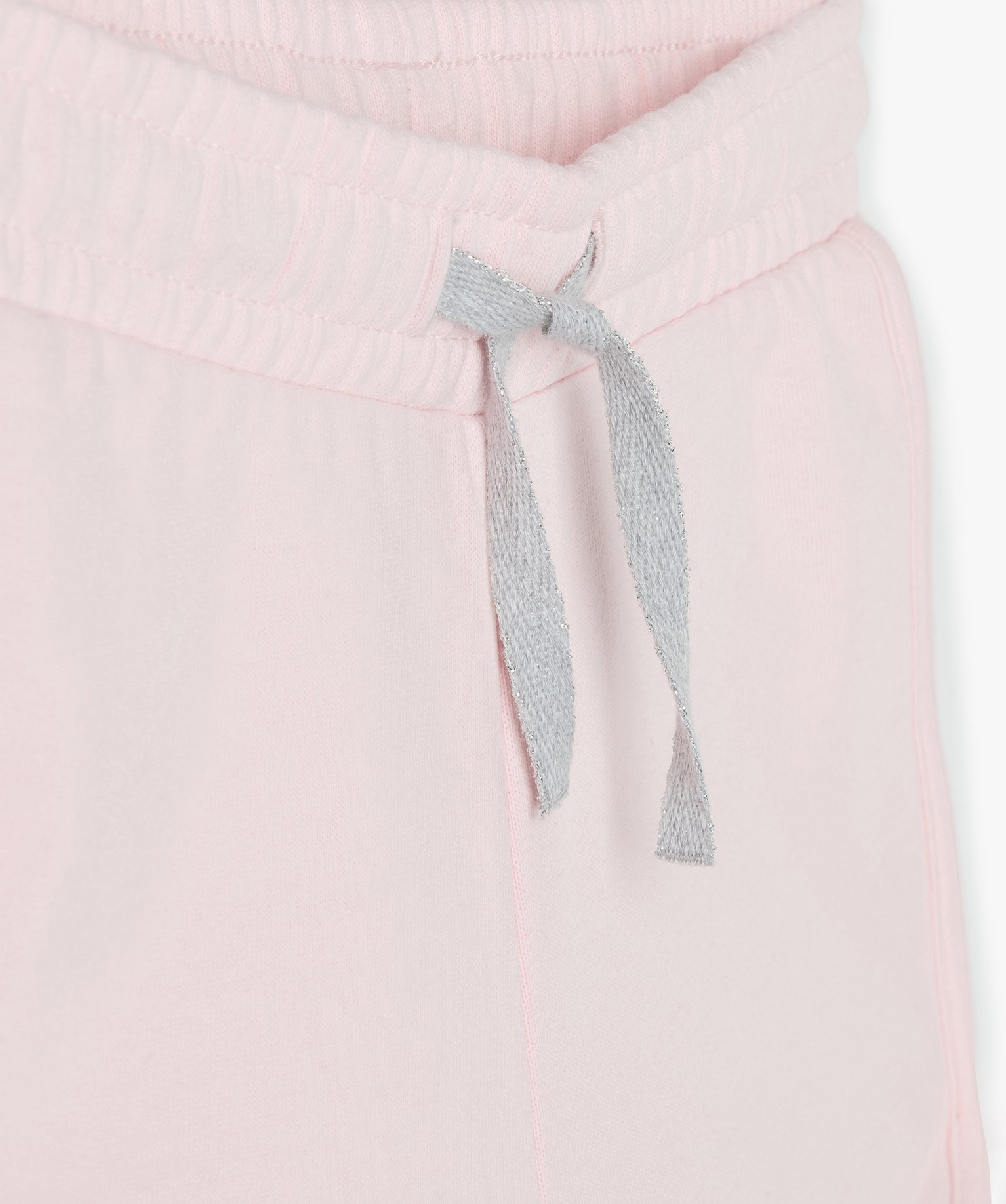 Short fille en maille avec taille élastiquée rose | GEMO
