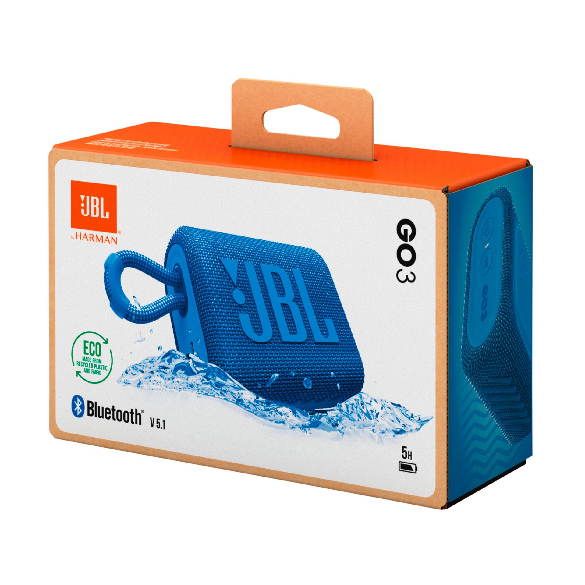JBL GO 3 ECO Bluetooth-Lautsprecher (A2DP Bluetooth, 4,2 W)