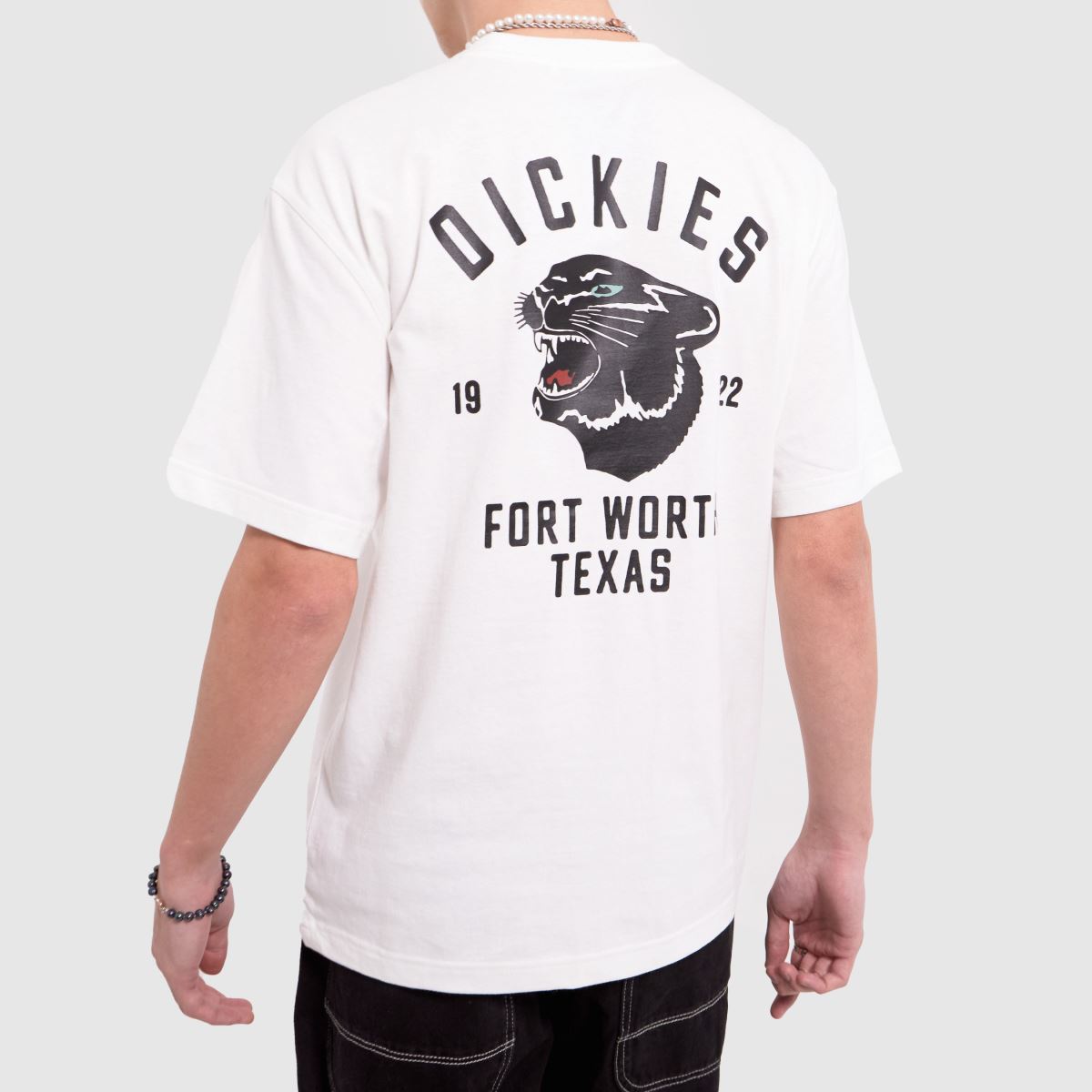 DICKIES párduc póló fehér színben