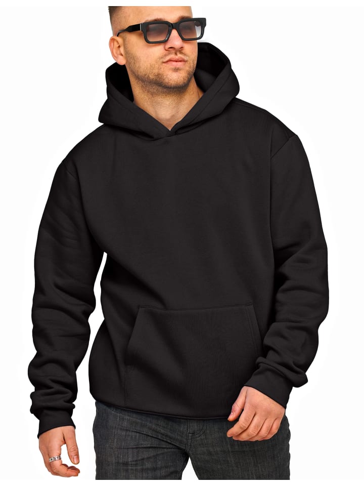 DAILY COTTON Kapuzenpullover - DCTALGAR Oversize Hoodie Sweatshirt in Black günstig kaufen