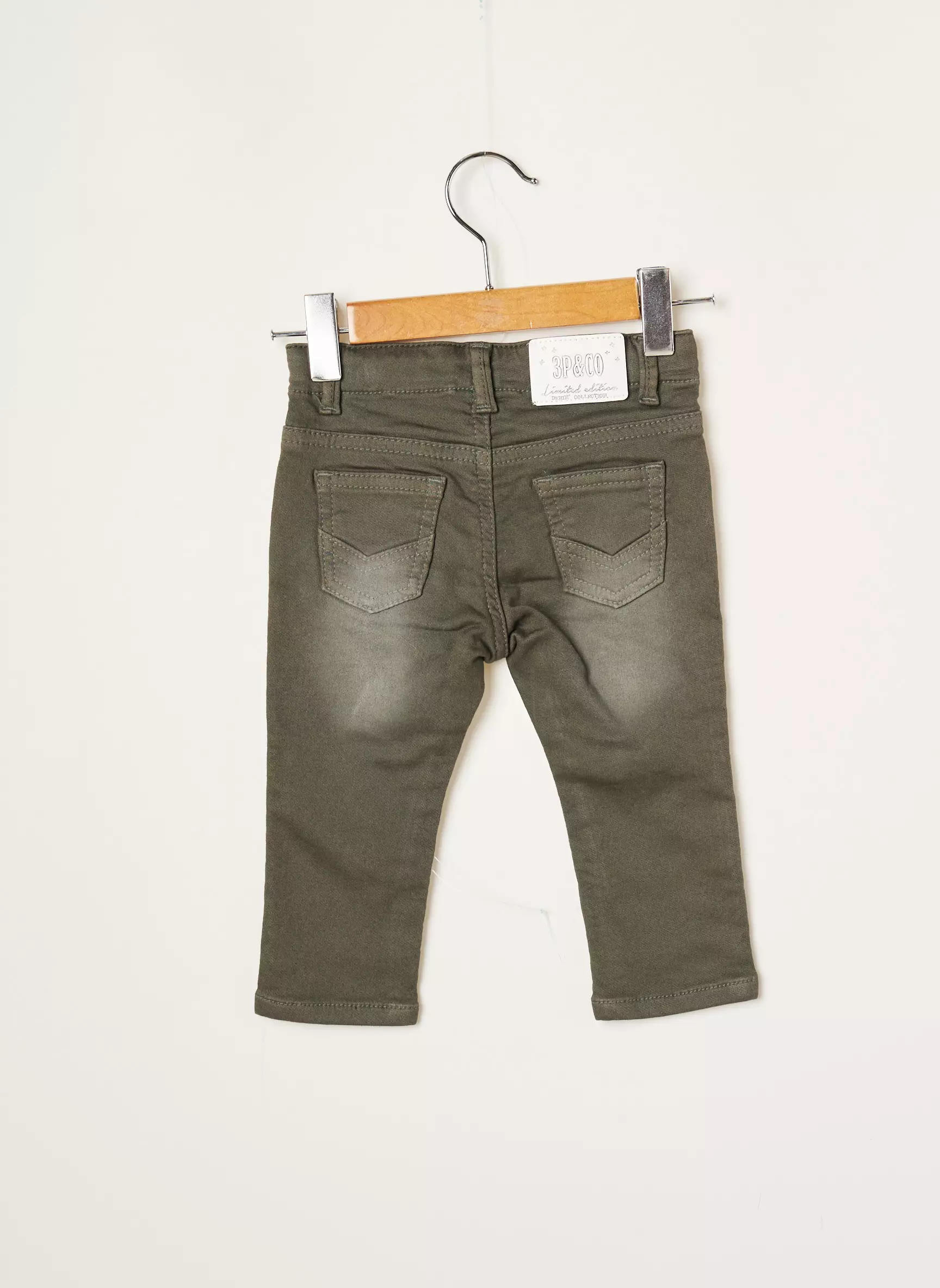 3 Pommes Pantalons Droits Garcon couleur vert