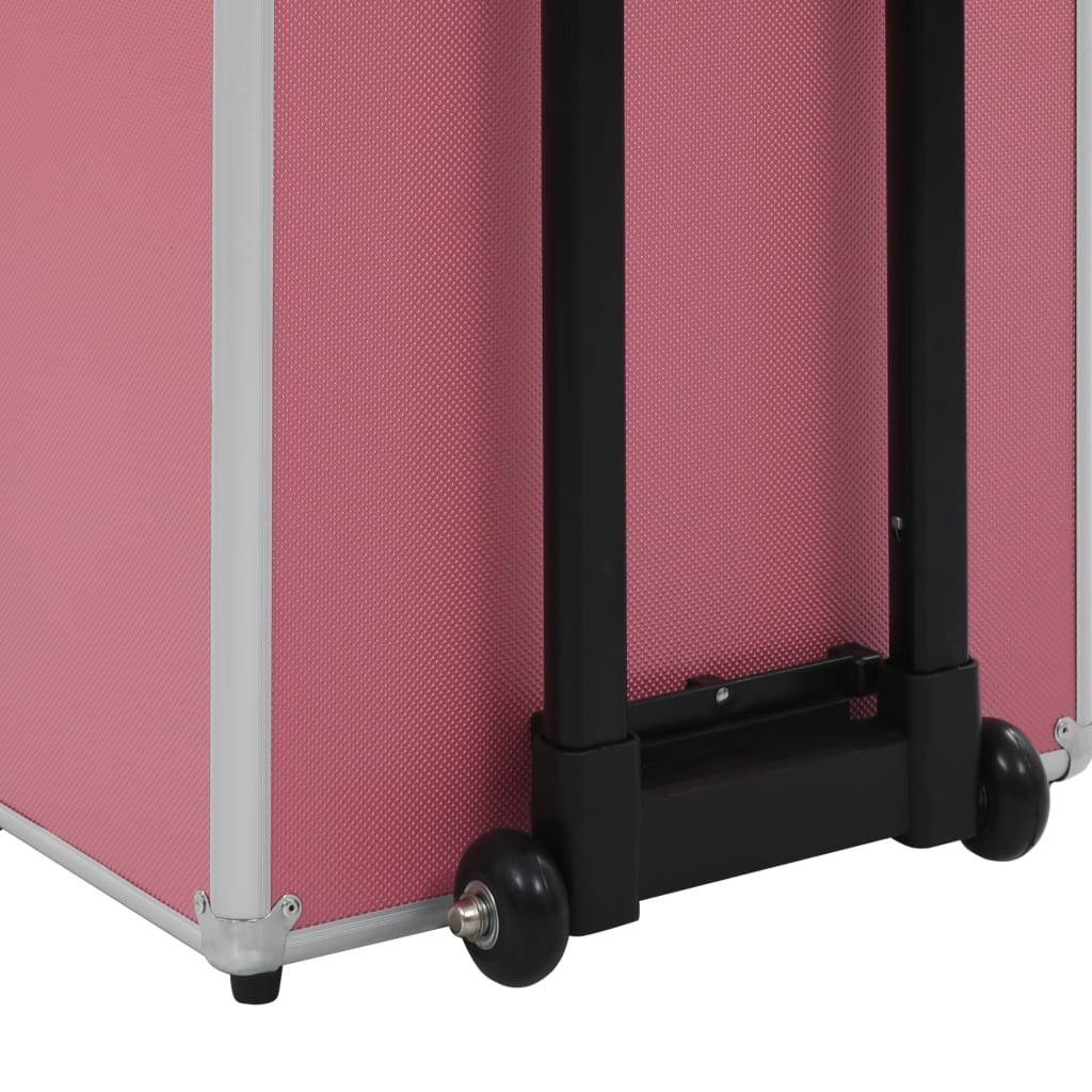 vidaXL Kosmetik-Koffer Kosmetikkoffer Aluminium Rosa