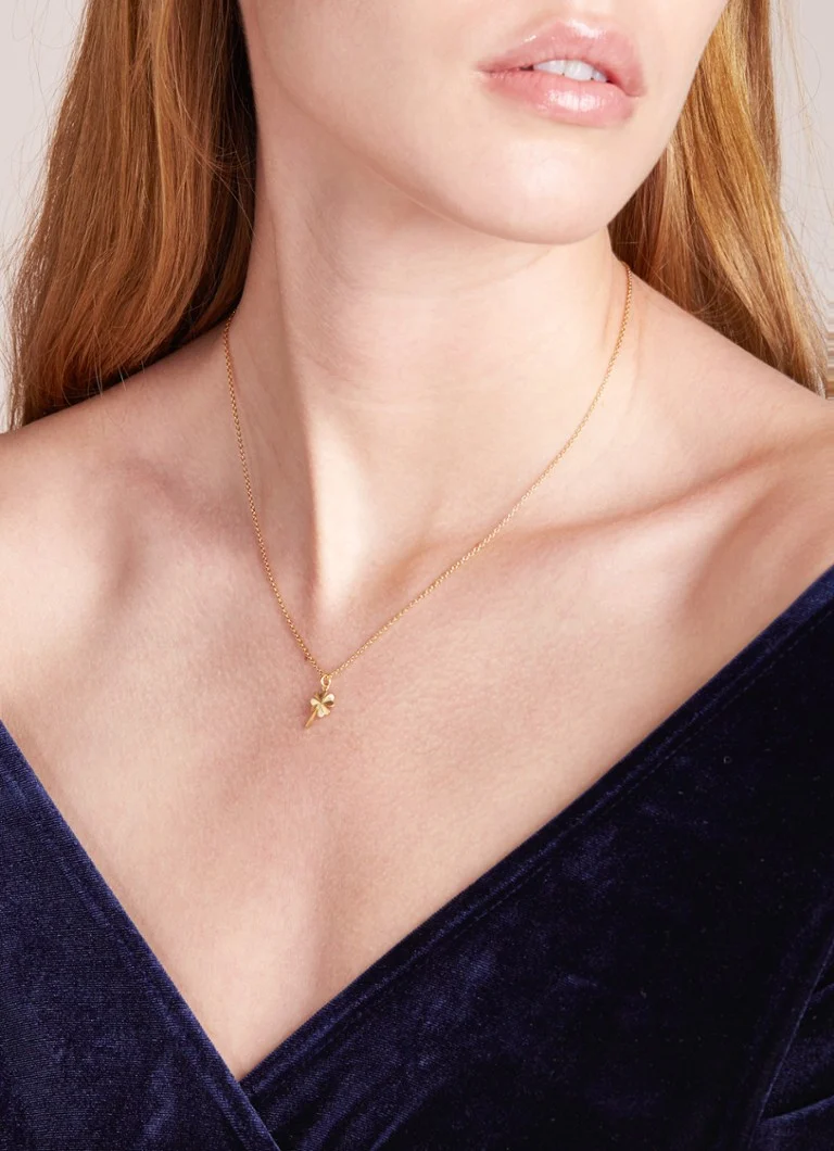 Pernille Corydon Clover link chain gold plated