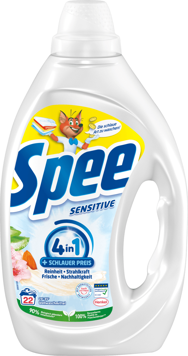 Vollwaschmittel Sensitive Gel, 22 Wl