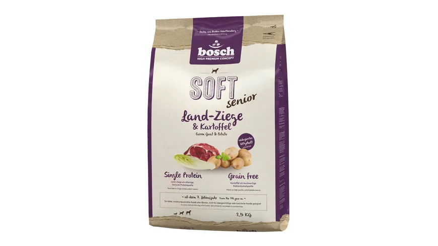 bosch Dog Hundetrockenfutter HPC Soft Senior Ziege & Kartoffel 2,5kg 2.5 kg