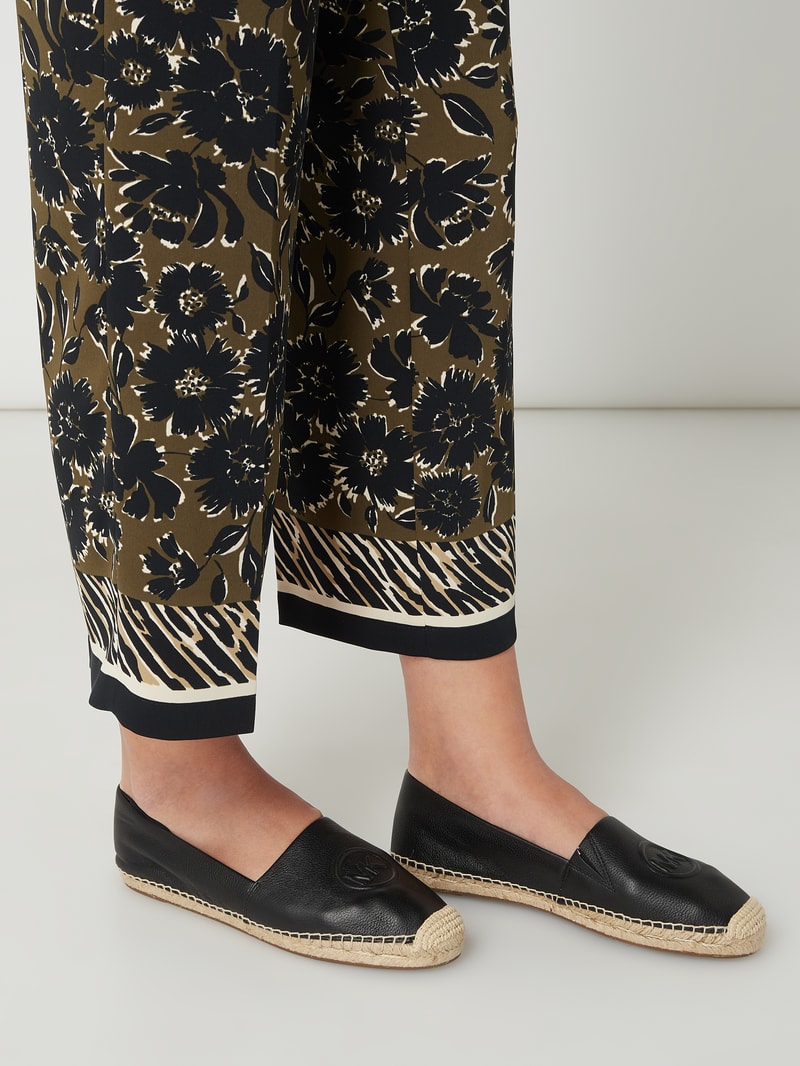 Espadrilles aus Leder Modell 'Dylyn' in schwarz