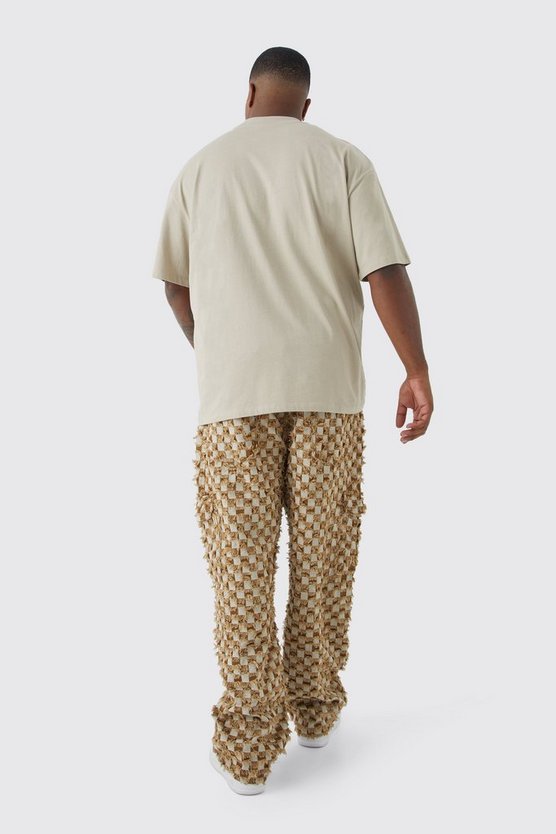 Plus lockere karierte Hose