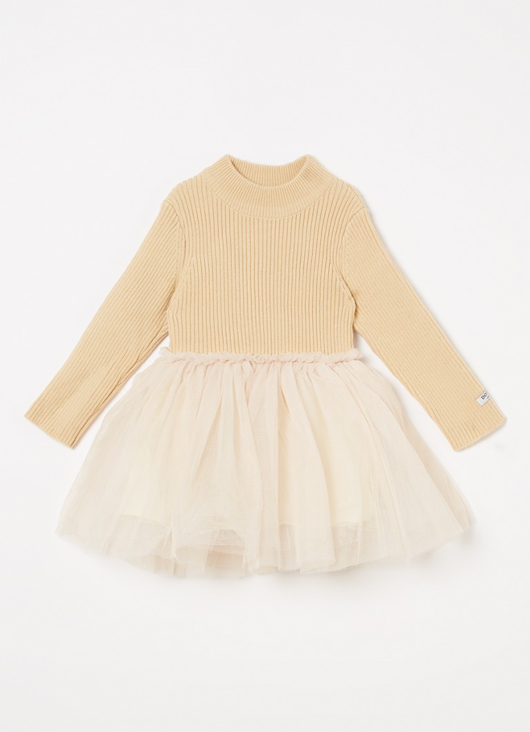 Rochie Donsje Amsterdam Lotus confecționată dintr-un amestec delicat de lână și tul.