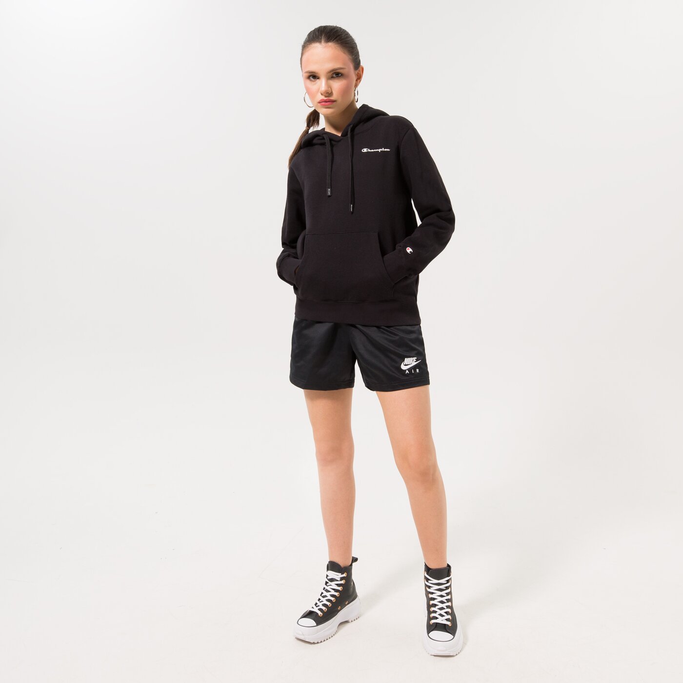CHAMPION HOODIE HOODED SWEATSHIRT Schwarz