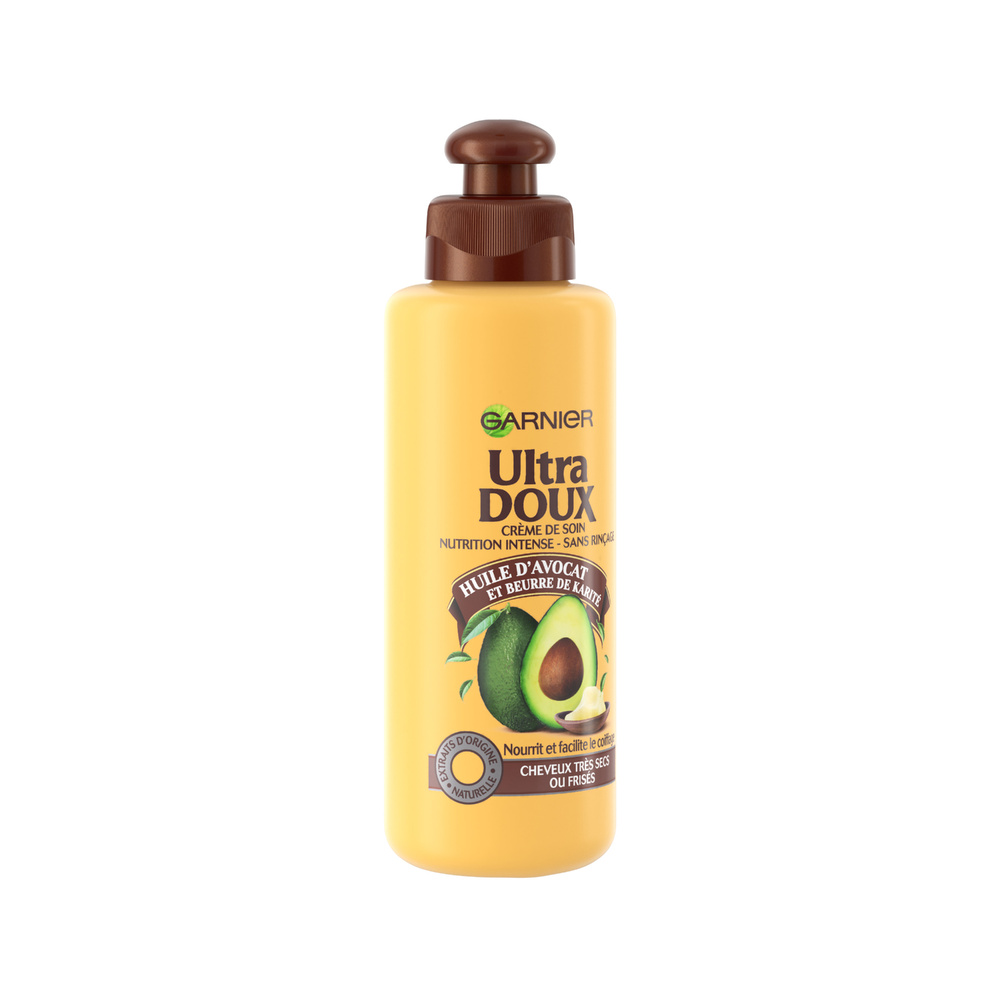 garnier Ultra Doux Avocat et Beurre de Karité Crème de Soin Sans Rinçage à l'Huile d'Avocat et Beurre de Karité