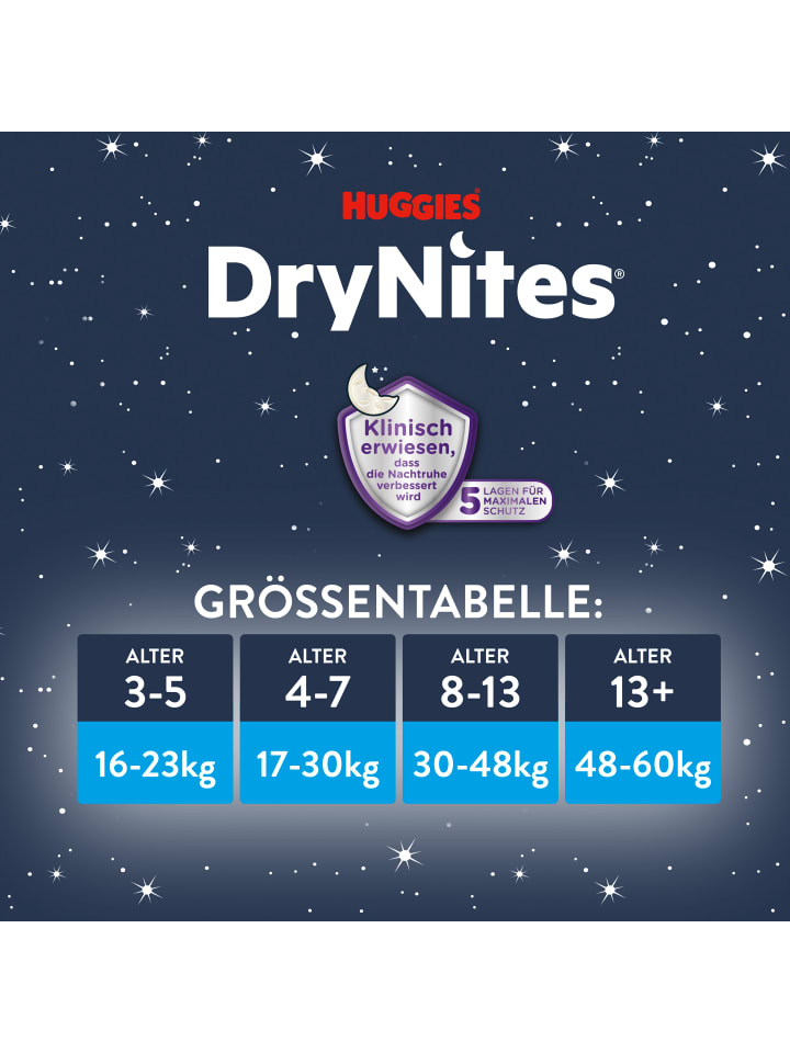 DryNites Windeln Windelhosen Mädchen 4-7J 17-30kg Jumbo Monatspack 64 Stk günstig kaufen onesize