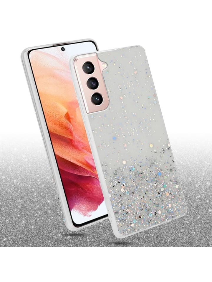 cadorabo Hülle für Samsung Galaxy S21 5G Glitter in Transparent mit Glitter günstig kaufen onesize
