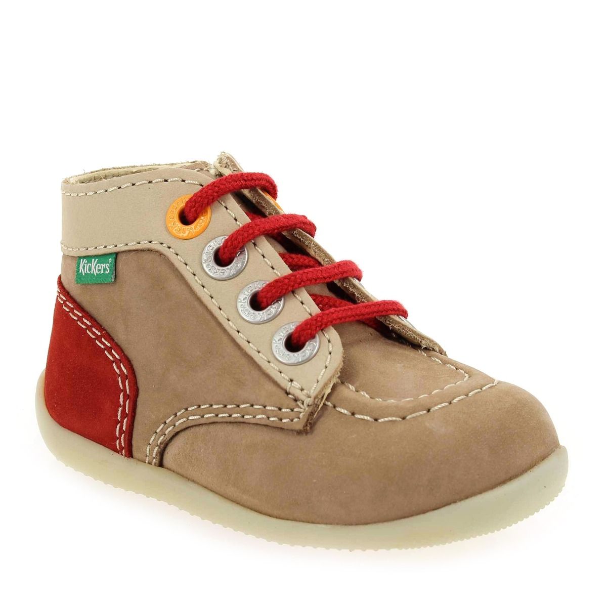 Kickers  BONZIP-2 G E22 - beige rouge