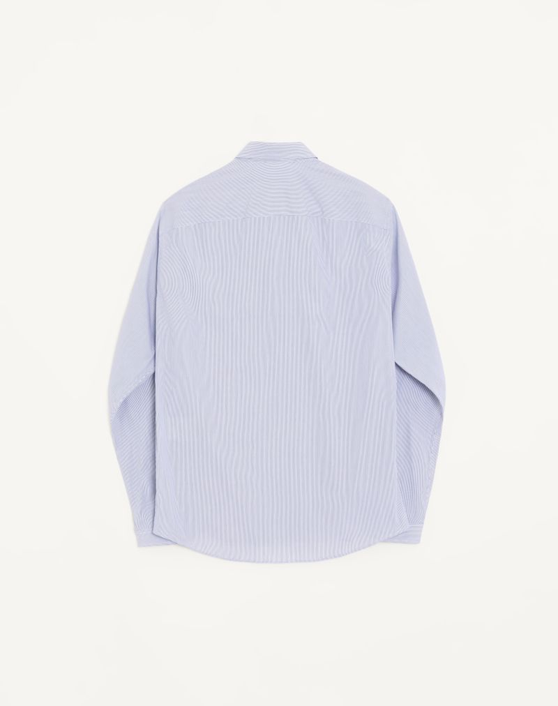 Camisa Valentino de algodão listrado com bordado Valentino