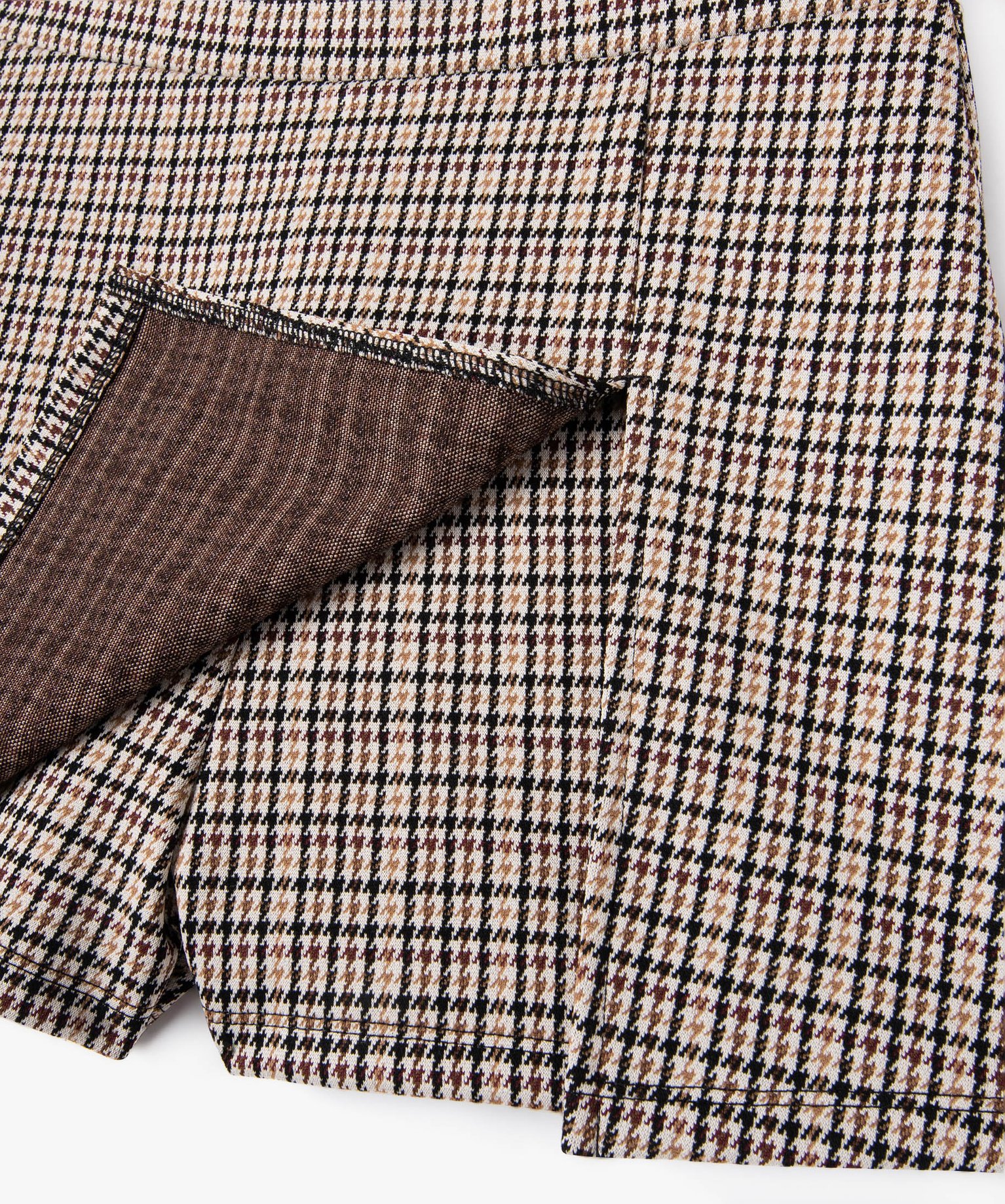 Jupe short à motif pied de poule fille carreaux | GEMO