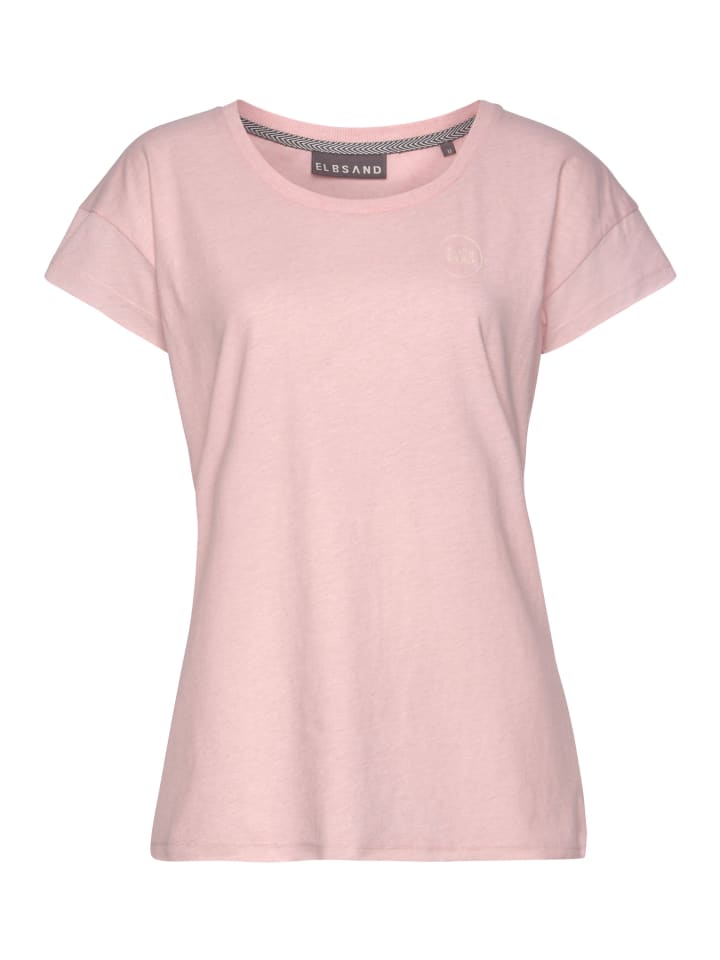 ELBSAND T-Shirt in rosé meliert günstig kaufen