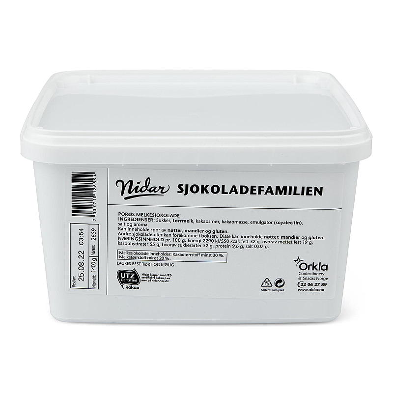 Nidar Sjokoladefamilien 1,4 kg