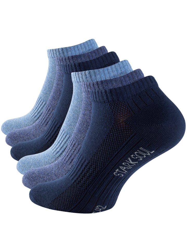 Stark Soul® Sneaker Socken 6 Paar Unisex in blautöne-mix günstig kaufen