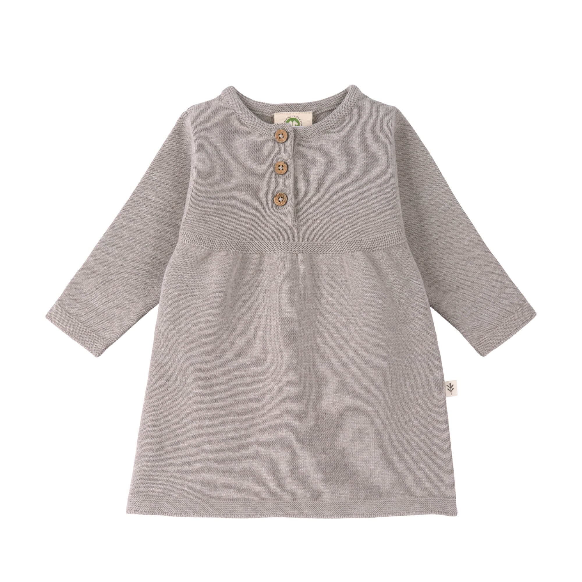 Babykleid - Strick Bio-Baumwolle, Grau