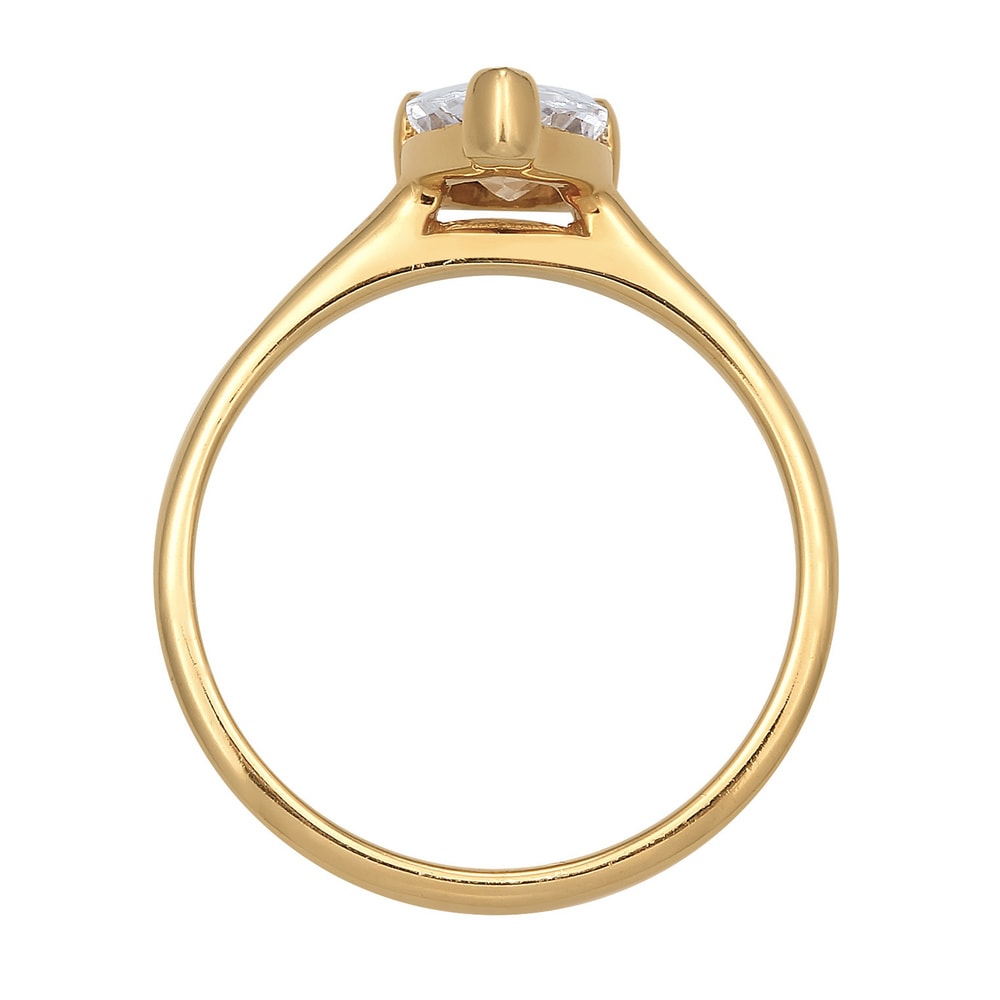 Elli Elli Bague Femmes Bague de fiançailles Solitaire Goutte avec Zirconia en argent s Bague