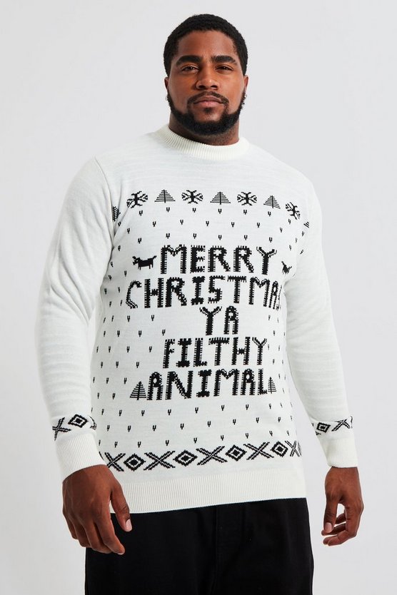 Plus Ya Filthy Animal Weihnachtspullover